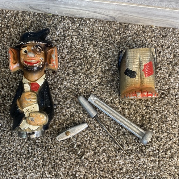 Vintage Cast Iron Bar Bum barware tool set Ice Pick Mashers Bottle Opener - Picture 2 of 7